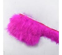 Adorno de flecos de plumas, Plumas de marabú 10 metros en cinta decorativa multicolor for decoración disfraces Carnaval boda(Rose Red)