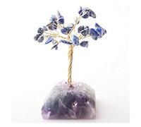 Adorno de Fortuna Cristal Lucky Money Tree Figurine Ornaments Feng Shui Gem Tree For Wealth Luck Office Decor Birthday Fortune Pendulum (b)