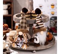 Adorno de gnomos de Navidad, hecho a mano, muñeco de gnomo de felpa, adorno de escritorio, decoración colgante de árbol de Navidad, decoración para el hogar, mesa y fiesta