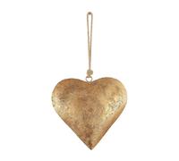 Adorno de hierro en forma de corazón - Campana de corazón de metal, colgante de San Valentín de hierro dorado | Arte de pared de corazones de metal vintage con cuerda para colgar para el hogar