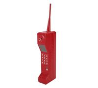 Adorno de Hierro para teléfono móvil Retro, Modelo de teléfono Celular de ladrillo Vintage, Plantilla de teléfono Celular Antiguo y Realista con Antena y Teclas numéricas para (Roja)