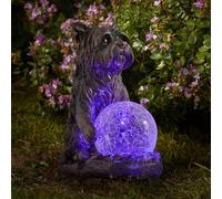 Adorno De Jardín Con Luz LED Para Perros Que Cambia De Color Con Solar De 20cm