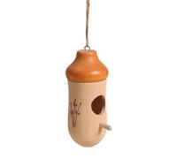 Adorno de jardín de madera para mascotas, nido de hámster, ardillas, nido de cría, delicado colgante de casa de pájaros para jardín, patio, jaulas de pájaros para cacatúas, jaulas colgantes, jaulas de