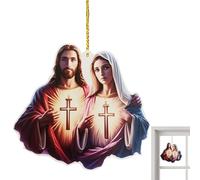 Adorno de Jesús acrílico,adornos de Navidad de acrílico de Jesús | decoración del nacimiento de Jesús,Adorno religioso de Navidad religioso, ornamento de Navidad acrílico resistente para Navidad, d