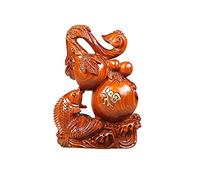 Adorno de la fortuna Adornos de calabaza exquisitamente tallados Wu Lou Arte hecho a mano Regalos de negocios de alta gama Escritorio de oficina en casa Feng Shui Estatua Adornos Péndulo de la fortuna
