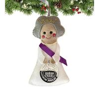 Adorno de la reina Isabel II - Colgante de platino Jubileo de la Reina Isabel | Ornamento de fieltro para colgar de Isabel II, recuerdo de recuerdo del jubileo de platino, decoración
