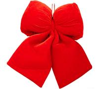 Adorno de lazo de terciopelo de franela para colgar en el árbol de Navidad y decoraciones de boda con diseño sofisticado (A)