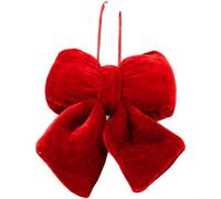 Adorno de lazo de terciopelo de franela para colgar en el árbol de Navidad y decoraciones de boda con diseño sofisticado (D)