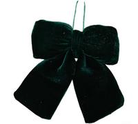 Adorno de lazo de terciopelo de franela para colgar en el árbol de Navidad y decoraciones de boda con diseño sofisticado (H)