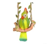 Adorno de loro de resina para exteriores, complemento perfecto para la decoración de tu jardín (verde)
