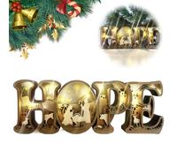 Adorno de madera para escritorio con letras de esperanza, decoración de letras de madera y festivales para fiestas, decoración de luces, adornos para exteriores, belén, decoración cristiana al aire