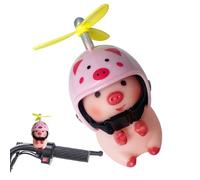 Adorno de manillar - Accesorio animal lindo, decoración de casco de hélice, gadget para moto | Figura de cerdo de fantasía, decoración de manillar para bicicleta, scooter, motocicleta, colección d