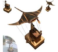 Adorno de Mantarraya Biónica Eléctrica de Madera, Versión Mejorada, Hecho a Mano. Autómata Mantarraya Biónica Eléctrica Madera Artesanal con Postura Natación Realista