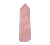Adorno de Mesa de Piedra Rosa Natural Hexagonal para Hogar