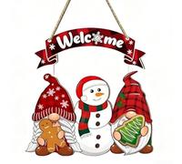 Adorno de muñeco de nieve de madera para colgar decoración de árbol de Navidad, decoración de invierno para vacaciones de temporada para el hogar con figura clásica de Papá Noel