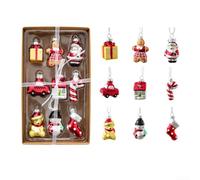 Adorno de muñeco de nieve de Navidad de temporada hecho de vidrio, parte de la colección House and Car, adecuado para decorar árboles, hogares o coches durante celebraciones de vacaciones (serie House