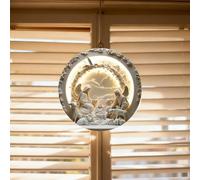 Adorno de Navidad 2025 - Adorno de madera de la Sagrada Familia, letrero de puerta delantera, letrero de entrada, decoración religiosa cristiana de Navidad, adornos de la Natividad de Jesús, religioso