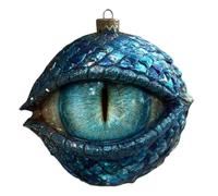 Adorno de Navidad acrílico en forma de ojo de dragón 2D, adorno festivo oscuro, pequeño regalo de galletas de Cristo F5G8, decoración colgante de Navidad