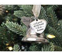Adorno de Navidad conmemorativo para papá y mamá por la pérdida de un ser Querido, una Pieza de mi corazón, Adornos de Navidad en el Cielo (papá)