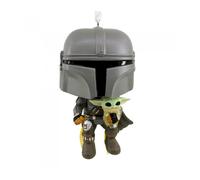 Adorno de navidad funko star wars mandaloriano & grogu figura de resina