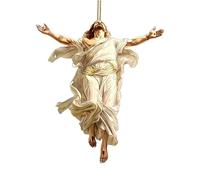 Adorno de Navidad Jesús - Decoración religiosa acrílica 2D, colgante de árbol de Navidad, diseño elegante y transparente con cordón colgante, material ligero | para espejo retrovisor del coche,