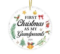 Adorno de Navidad para abuelos 2024, adorno acrílico para la primera Navidad como mis abuelos, regalos para el nuevo abuelo, abuela, nuevos abuelos, decoración de árbol de Navidad, regalos para