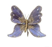 Adorno de Navidad para decorar árboles y mesas, diseñado para elevar las escenas navideñas con un aspecto elegante y clásico (azul)
