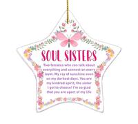Adorno de Navidad para hermana del alma, I'm So Glad That You are Apart of My Life, adorno de amistad para mujeres, mejores amigas, mejores amigas, BBF, regalos de graduación de cumpleaños