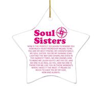 Adorno de Navidad para hermanas del alma, eres mi mejor amigo, mi familia elegida, adorno de amistad para mujeres, mejores amigas, mejores amigas, BBF, regalos de graduación de cumpleaños