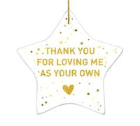 Adorno de Navidad para mamá, gracias por amarme como tu propio, regalo de adorno para madrastra, segundo día de la madre, regalo de agradecimiento, el mejor regalo para mamá