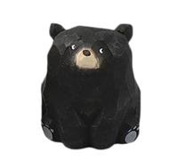 Adorno de oso de oficina - Mini figuras de madera, colección de mesa de pie, diseño de alta calidad con conocimientos detallados | Decoración ideal para mesa baja, biblioteca, dormitorio.