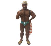 Adorno de oso playero ""Poke The Bear"" de la serie December Diamonds 55-55305 de 7 pulgadas