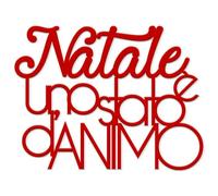Adorno de pared navideño con texto en inglés "È Un Stato d'animo" - Decoración de pared navideña para salón, cocina o dormitorio