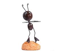Adorno de pared para jardín de hormigas resistente a la intemperie, hecho de hierro y pintado a mano, estatua decorativa de insectos (B)
