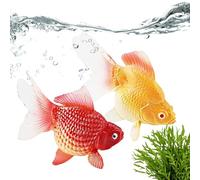 Adorno de Peces, Acuario para decoración de Peces, 1,77 x 1,97 Pulgadas Naturales Drifting Motion Realistic Floating Toys, Fun Tank Decor Gift for Family, Friends and Home Colleages