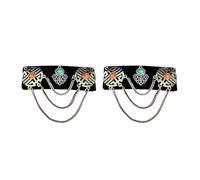 Adorno de pelo con borlas de estilo mongol hecho a mano con diamantes de imitación vintage para mujeres que buscan un encanto único