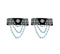 Adorno de pelo con borlas de estilo mongol hecho a mano con diamantes de imitación vintage para mujeres que buscan un encanto único