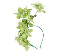 Adorno de pelo floral romántico, ajustable, con hojas suaves y verdes, para damas de honor, sesiones de fotos, regalo, joyería ligera para el cabello de boda