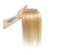 Adorno de pelo for mujer, base de encaje de cabello humano, postizos brasileños de 10-18 pulgadas, extensiones de cabello rectas con clip en una pieza for cabello adelgazante (Size : 16 inches 40cm,