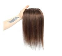 Adorno de pelo for mujer, base de encaje de cabello humano, postizos brasileños de 10-18 pulgadas, extensiones de cabello rectas con clip en una pieza for cabello adelgazante (Size : 10 inches 25cm,