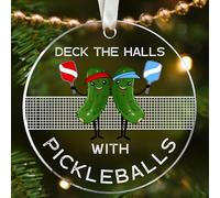 Adorno de pickleball, adornos de pickleball para árbol de Navidad, adorno de Navidad de pickleball, regalos de pickleball, regalos para amantes del pickleball, regalos de pickleball para mujeres,