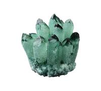 Adorno de - Piedra de Quaartz | Adornos de racimo de verde | Espécimen mineral | Piedras naturales para la meditación, yoga, dormitorio, sala de estar