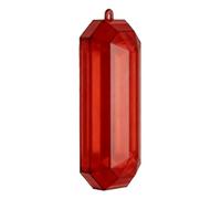 Adorno de Piedras Preciosas para árbol de Navidad, Elegante y Brillante, Decoración Ligera, Plástico de Ambiente Mágico de 8,3x2,6x3,9 Pulgadas (Rectangular Rojo L)