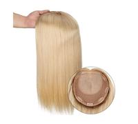 adorno de rayita Adorno de cabello humano for mujer, 16/18 pulgadas, aspecto natural, piezas de cabello liso, 6" x 6,5" con base de encaje de cuero cabelludo simulado, clip en adornos de cabello Remy