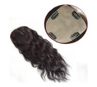 adorno de rayita Adornos for el cabello, cabello humano real, sin flequillo, 15x16 cm, base de piel de seda transpirable, color natural, adorno for el cabello virgen europeo for mujeres con cabello ad