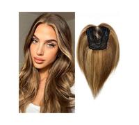 adorno de rayita Adornos for el cabello for mujeres Adornos de cabello humano real de 10 ", adornos for el cabello atados a mano de 12x13 cm con clip de base de encaje suizo en una pieza de cabello Re