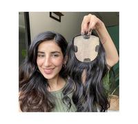 adorno de rayita Clips for el cabello for mujeres de 8 a 22 pulgadas de largo, ondulados y rizados, en piezas de cabello humano de 12 × 13 cm, base de seda con cuero cabelludo natural, adorno for el c