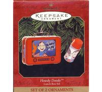 Adorno de recuerdo Hallmark Howdy Doody Lunch Box 1999 Juego de 2