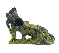 Adorno de Resina para Acuario con Agujero de árbol Artificial, Rama de tocón de árbol de Resina para decoración de hábitat de Reptiles, Tronco de árbol, decoración de pecera, escondite de Acuario,