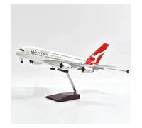 Adorno de Resina para Modelo avión A380 47cm Escala 1/160 colección Recuerdo exhibición decoración Juguete Juego de Pasatiempos en Miniatura(with Lights)